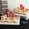 Decoración de Cupcakes para la Temporada de Graduación 2025: ¡Todo lo Mejor y Bendiciones de Navegación Fluida Tarjeta Decorativa de Postre