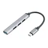 Estación de acoplamiento 4 en 1 Tipo-C, divisor USB de alta velocidad, teléfono móvil y tableta, adaptador de expansión uno a cuatro, superventas