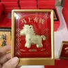 El Dios de la Riqueza Viene a Traer Dinero, Adornos de Escritorio, Set de Regalo Corporativo para Compañía de Seguros, Regalos de Oro 999 para Atraer Clientes