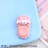 Accesorios de resina, crema de pegamento, hechos a mano, horquillas, agujeros para zapatos, hebillas, joyería, decoración, dibujos animados, zapatillas rosadas Meow Meow