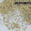 Rhinestones de circonita amarillo dorado para decoración de uñas, mini strass pequeños de color amarillo de fondo plano y forma irregular, efecto iluminador, accesorios de decoración de uñas ponibles