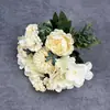 Simulado 7-Garras Cacho de Peônias Ricas para Casamento Decoração de Casa Arranjo, Rosas Hibisco, Enfeites de Flores Artificiais Transfronteiriços Atacado