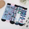 Calcetines Estilo Coreano Dibujo Stitch Nuevos Ins Primavera y Otoño Caña Corta Calcetines para Chicas Estudiantes Calcetines de Barco Lindos Calcetines de Algodón Lindos para Mujer