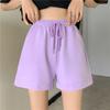 Pantalones cortos de cintura alta para mujer, sueltos, adelgazantes, informales, deportivos, negros, de pierna ancha, de cintura alta, para el hogar, para chica gordita, talla grande