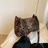 Bolso de leopardo de moda para mujer, bolso de hombro estilo occidental de alta gama, bolso de hombro tipo bandolera con diseño de nicho, 2024