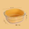 Suministrado Directamente para Uso en Cocina Doméstica, Recipiente de Plástico Transparente de Color Sólido, Cesta Escurridora Creativa de Doble Capa Engrosada para Frutas y Verduras, Venta al por Mayor desde el Fabricante