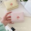 Cartera pequeña con paraguas ~ Cartera coreana sencilla de color sólido para mujer, monedero de PU para estudiante, cartera de mano para mujer