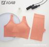 Ropa interior deportiva de yoga para comercio exterior europeo y americano, traje de ropa interior, pantalones cortos tipo bóxer anti-exposición, prenda exterior transpirable, parte inferior, sujetador