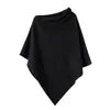Venta al por mayor transfronteriza stock profundo chal de cachemira otoño e invierno cuello de una línea irregular capa chal de cachemira para mujer
