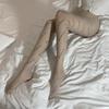Medias Sexy de Encaje hasta el Muslo con Entrepierna Abierta, No Necesitas Quitarte, Coqueteo en la Cama, Medias Liguero de Una Pieza al Mayoreo, Medias Negras