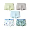 BalaoneBalabala Ropa Interior Infantil Tipo Algodón Calzones Tipo Boxeador para Niñas Pack de Cinco Pantalones Cortos de Cuatro Esquinas para Bebé