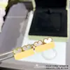 Pendientes de trébol de cuatro hojas para mujer, nácar blanco, ágata roja, chapado en oro V oro de 18 quilates, exquisitos pendientes de trébol de la suerte de tamaño mediano y pequeño