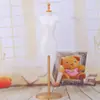Soporte de Exhibición en Miniatura para Muñecas para Diseño de Ropa, Maniquí Pequeño de Tela, Modelo para Vestir DIY, Muñeca Femenina Negra