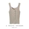 Camisola 100% cachemir para mujer, adecuada para todas las estaciones, corte ajustado, nuevo top de punto versátil sin mangas