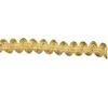 Fábrica fortuna venta al por mayor de encaje de seda dorado y plateado en forma de S, pequeños accesorios de ropa de encaje curvo, decoración suave, encaje dorado ondulado