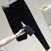 Calça Jeans Branca para Mulheres Outono e Inverno 2025 Novo Estilo Leggings de Perna Externa com Forro de Lã Cintura Alta Elástica Slim Look Emagrecedor