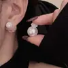 Pendientes de Perla de Bola de Zirconia 2026 Estilo Joven de Lujo de Gama Alta, Versátiles para Dos Formas de Llevar, Temperamento Único, Pendientes Versátiles para el Día a Día