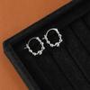 Brincos de Metal com Miçangas Estilo Coreano High-End Luxo Leve Nicho Brincos Moda Simples Brincos Joias Estilo Cool Feminino