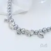 Chapado en cobre oro de 14K superficie lisa flor pequeña capullo rosa trébol de cuatro hojas trébol de tres hojas hojas dobles colgante accesorios hechos a mano para DIY