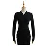 Estilo Puro Desejo Sexy Simples Vestido Elegante Feminino Início da Primavera 2025 Novo Estilo Emagrecimento da Cintura Look Quadril Saia Curta de Base