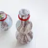 Casa de producto nuevo viento silencioso molienda áspera rojo degradado flor de calabaza de seda burbuja vidrio al por mayor porche jarrón para el hogar