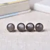 Pedras Lunares Redondas Prateadas Contas Soltas Olho de Gato Labradorita Pedra Lunar Cinza-Azul Atacado Pulseira Acessórios de Joias de Cristal
