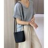 Bolso Cubo Pequeño Sencillo, Bolso de Piel Genuina para Mujer, Nuevo Modelo 2026, Piel de Vaca de Primera Capa, Bolso de Hombro, Bolso de Axila, Bolso Cruzado para Mujer, Sensación de Alta Gama