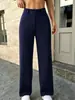 Suministro exclusivo transfronterizo: Pantalones de traje de pierna ancha de cintura alta estilo europeo y americano para mujer, adelgazantes, hasta el suelo, adecuados para el trabajo, envío directo de una pieza