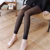 Leggings Grises Transparentes de Nueve Puntos con Ribete Delgado de Encaje, Revelan la Piel, Adelgazan las Piernas, Levantan los Glúteos, Se Pueden Usar Afuera
