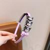 Nueva Diadema Infantil de Dibujos Animados Morada para Acabado de Cabello Suelto, Lazo de Lentejuelas, No Daña el Cabello, Diadema de Presión para el Cabello de Niña