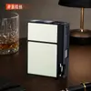 Porta-cigarros de 20 unidades com abridor de garrafas e isqueiro USB, isqueiro USB removível, porta-cigarros criativo e estiloso para homens, atacado