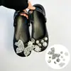 Pingentes de Sapato Borboleta 3D para Crocs, Acessórios Decorativos Borboleta Rosa Perolado Roxo de Luxo Leve, Decorações DIY de Alto Padrão