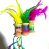 Fabricantes de brinquedos para animais de estimação atacado cabeça de reposição de pena vara para gato de estimação vara de gato auto-Hi vara de fada para gato brinquedo resistente à mordida