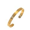 Nuevo Brazalete Abierto de Acero Inoxidable Transfronterizo Moderno que No se Desvanece Collar de Acero de Titanio Accesorios de Personalidad Nicho de Lujo Ligero para Mujer