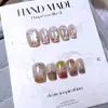 Uñas Manicura Estrella Repujada 3D Parches para Uñas de Gato y Perro de Dibujos Animados 10 Piezas Codificadas Hechas a Mano Ojo de Gato Uñas Portátiles