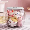 Cubo de Almacenamiento Transparente para Juguetes de Muñecas Plástico PP Sala de Estar Organizador Simple Tubo Taburete de Almacenamiento para Juguetes de Peluche con Tapa