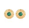 Pendientes de turquesa natural, nuevos pendientes de acero inoxidable de celebridades en línea, pendientes personalizados para mujer, temperamento elegante, simple, al por mayor