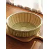 Cesta de bambu cesta de bambu com base cesta de frutas domésticas prato de frutas produtos de bambu artesanais cesta de pão cozido no vapor cesta de sobremesa cesta de bambu