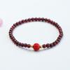 Pulsera de Granate Natural Jueyu con Mantra de Seis Palabras Venta al por Mayor de Fábrica y Dropshipping S2102610