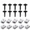 Base de Tornillo para Coche y Motocicleta Abrazadera en Forma de U Abrazadera de Modificación de Coche Espaciador de Rosca Rápida Tornillos Autorroscantes de Forma de Estrella