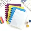 Cubierta de Hoja Suelta de PP de Sarga Álbum de Tarjetas con Agujero de Hongo Marco Colorido Transparente Hebilla de Hongo Carcasa de Cubierta de Álbum de Fotos Personalización