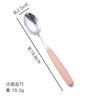 Procesos del Fabricante Mango de Madera Vajilla de Acero Inoxidable Madera Maciza Japonesa Cuchara Tenedor Palillos Espesos Cuchara para Helado Batidor de Huevos Mini para el Hogar