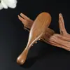 Pente de Massagem Exclamação de Sândalo Dragão e Fênix 22 Pontas de Massagem para Unhas Cabeça de Massagem Meridiana Pente para Cabelo Longo Portátil Casa Madeira Maciça Sem Pintura