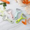 Aço inoxidável descascando faca de plástico punho melão plaina atacado cozinha gadgets conveniente batata descascador de frutas