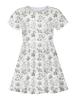 Vestido Transfronteiriço Novo Estampado Digital 3D Meninas Estação Independente Venda Quente Simples Casual Manga Curta Gola Redonda Vestido de Princesa