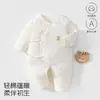 Mono acolchado cálido y grueso para bebé, amigable con la piel, para otoño e invierno, con diseño de mariposa y botón lateral de conejo, Ropa para niños Anyang