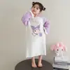 Estilo Nuevo Otoño e Invierno Niñas y Niños Dibujos Animados Franela Cálida Ropa de Dormir para el Hogar Linda Niña Estilo Princesa Ropa para el Hogar
