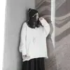 Suéter Vintage Japonês 2025 para Mulheres, Nova Moda de Outono, Estilo Ins Vibe Relaxada, Pulôver Macio Retrô Estilo Namorado com Furos Malha