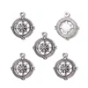 Acessórios de Joias DIY de Liga Retro Pingente de Bússola Pulseira Feita à Mão Colar Acessórios de Joias Charms H10