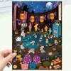 3 Piezas Pegatinas de Escena 3D Formato Grande Moonlight Soup Language Creativas para Bricolaje Alivio del Estrés Casa Miniatura 3D